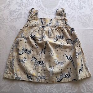 Koala kids Toddler Girls Size 3T Sleeveless Summer Dress Safari Animal Tan/Black